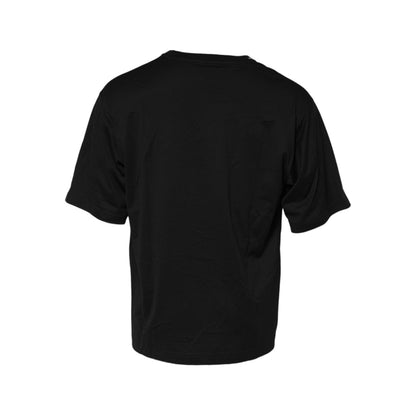 Dolce & Gabbana Black Cotton Crew Neck Short Sleeves T-shirt Dolce & Gabbana