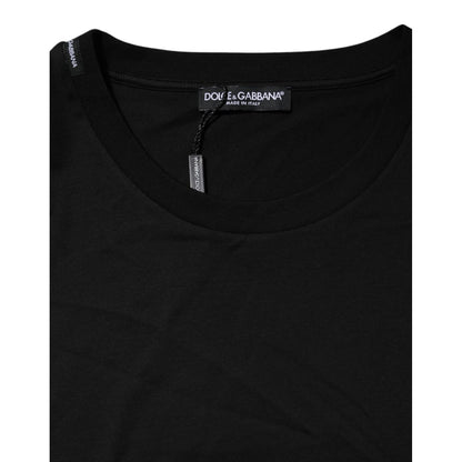 Dolce & Gabbana Black Cotton Crew Neck Short Sleeves T-shirt Dolce & Gabbana