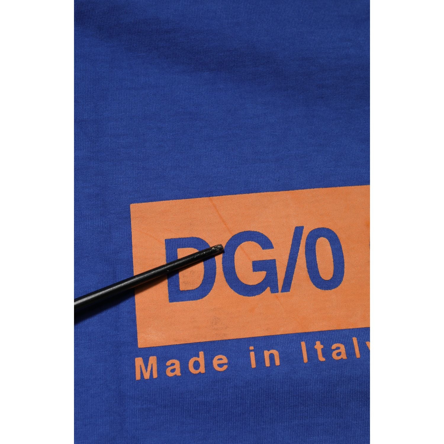 Dolce & Gabbana Blue Logo Graphic Cotton Crew Neck T-shirt