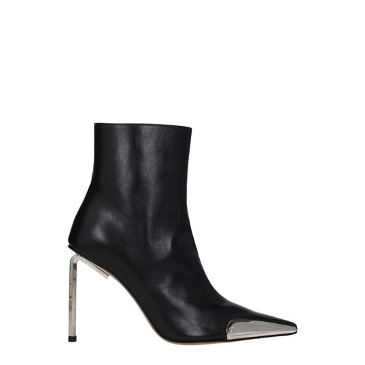 Off-White Black Leather Ankle Boots OF-8547443736841-EU36/US6