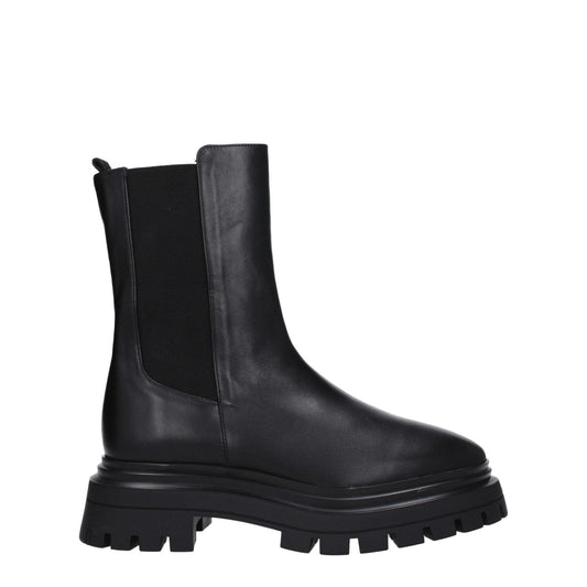 Stuart Weitzman Black Leather Ankle Boots ST-8547447865609-EU39/US9