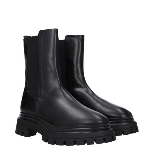Stuart Weitzman Black Leather Ankle Boots ST-8547447865609-EU39/US9