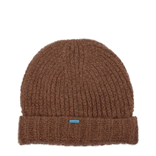 Alanui Brown Cashmere Beanie with front logo, made of 90% cashmere and 10% silk, style casual, product code F79183.