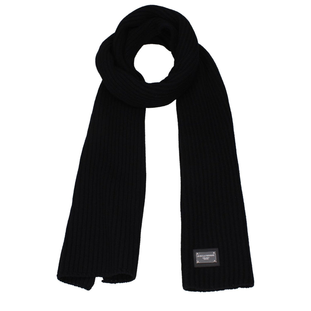 Dolce & Gabbana Black Wool Scarves DO14887501562121BT