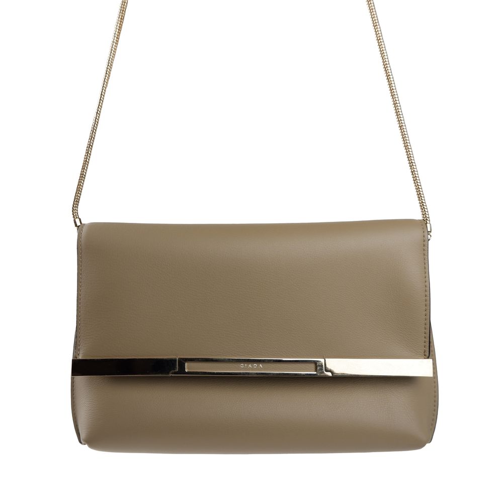 Giada Beige Leather Women Shoulder Bag