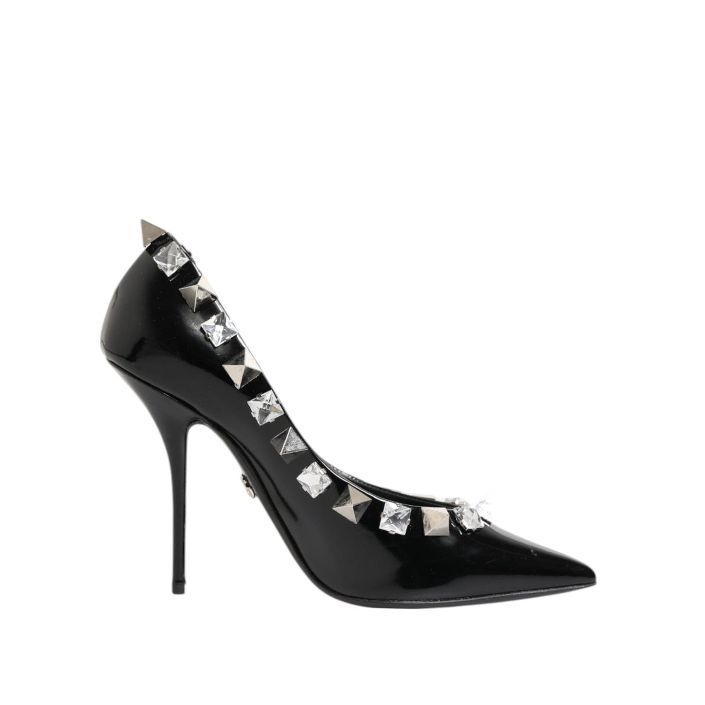 Dolce & Gabbana Black Crystals Studs Stiletto Pumps Shoes Dolce & Gabbana