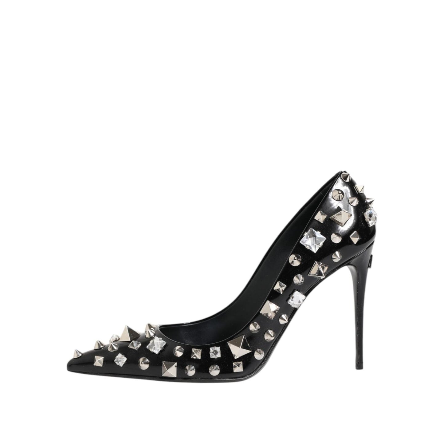 Dolce & Gabbana Black Crystals Studs Stiletto Pumps Shoes Dolce & Gabbana