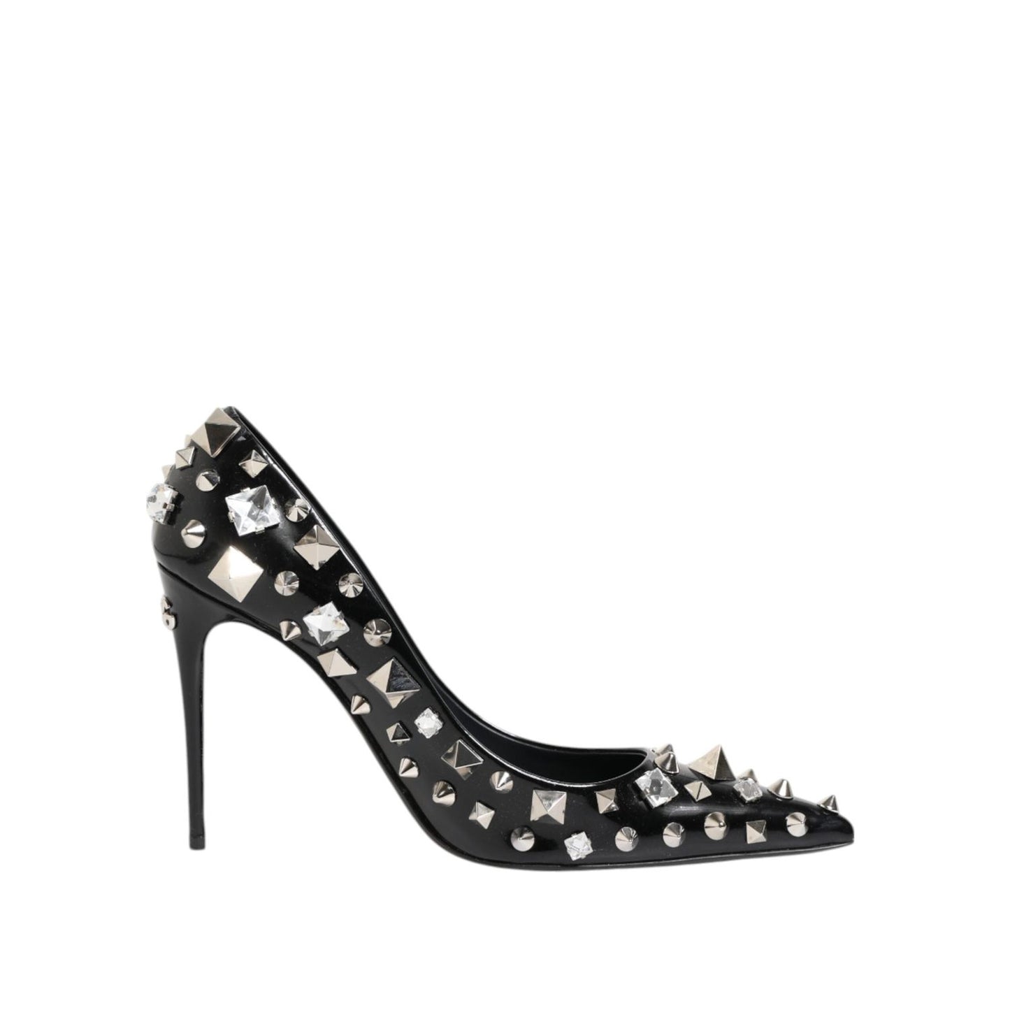 Dolce & Gabbana Black Crystals Studs Stiletto Pumps Shoes Dolce & Gabbana