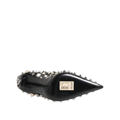 Dolce & Gabbana Black Crystals Studs Stiletto Pumps Shoes Dolce & Gabbana