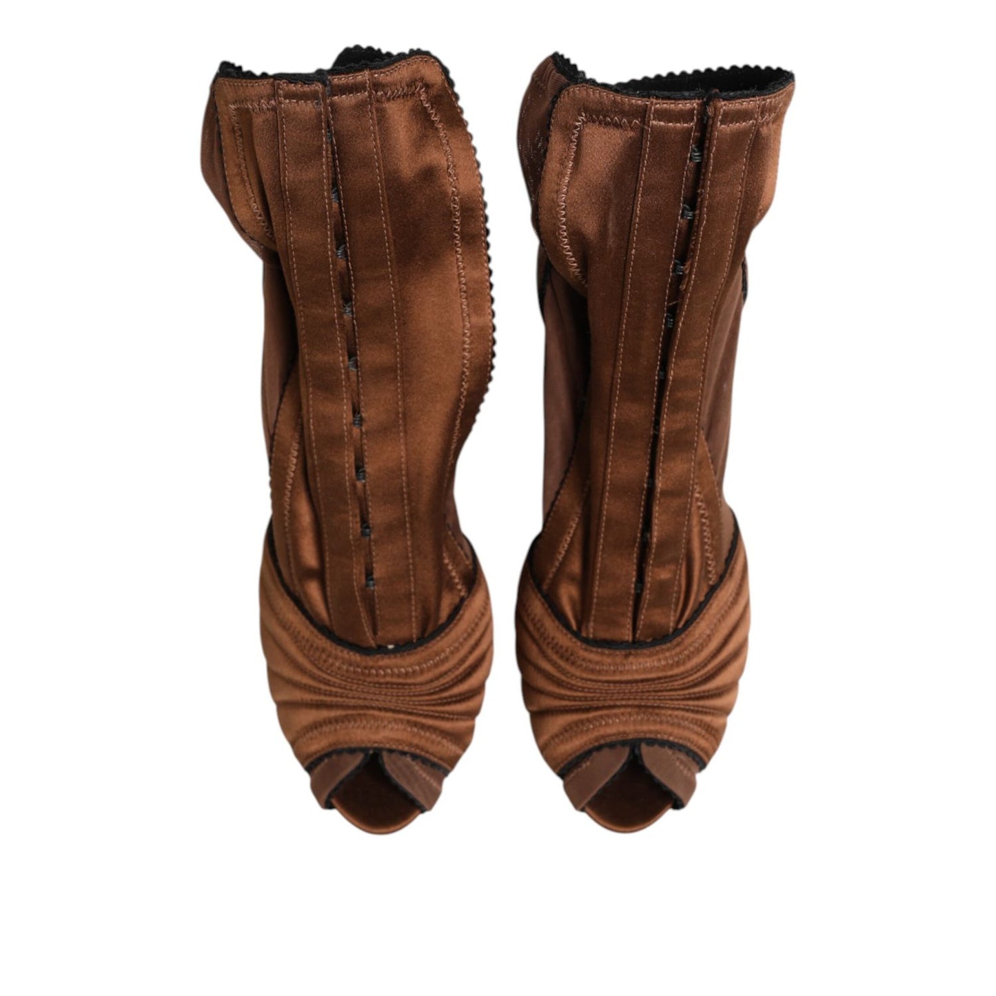 Dolce & Gabbana Brown Bette High Heeled Ankle Boots Shoes