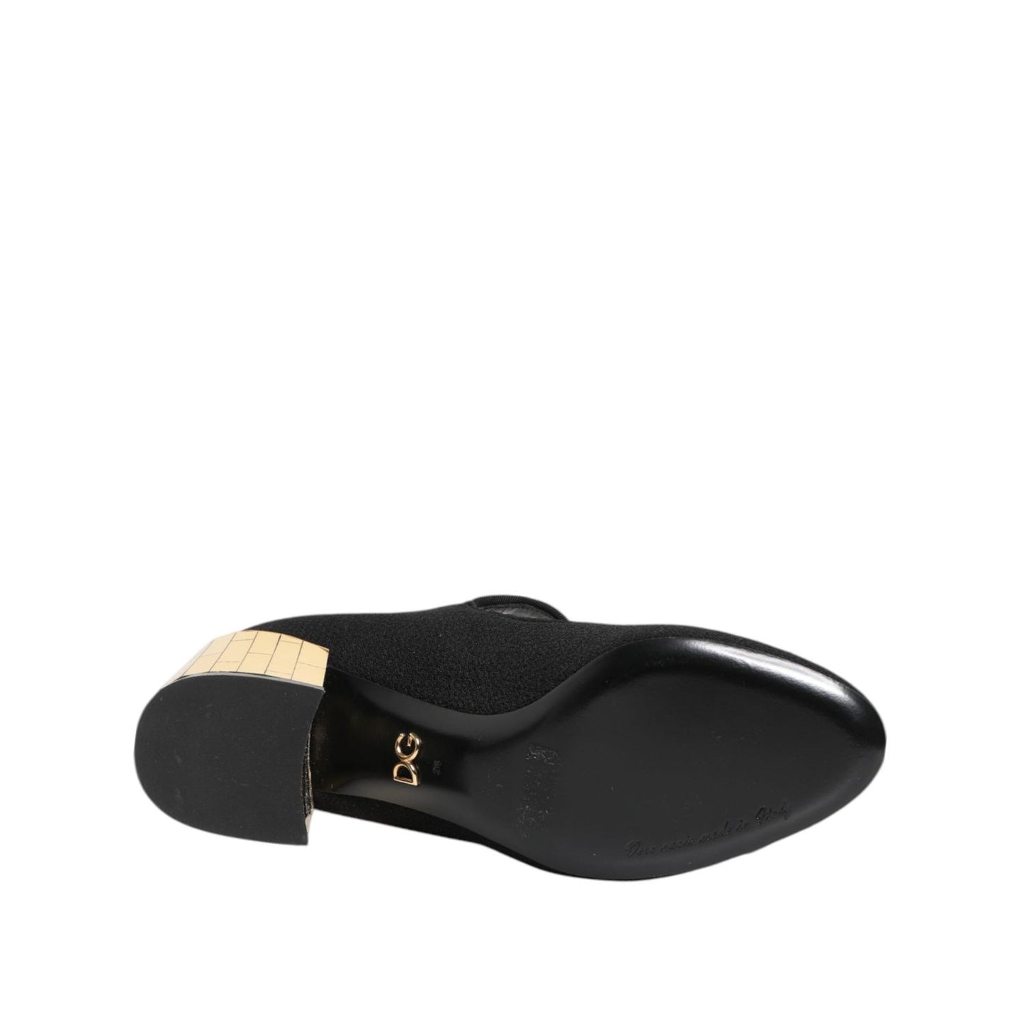 Dolce & Gabbana Black Flower Crystal Embellished Mary Jane Shoes Dolce & Gabbana