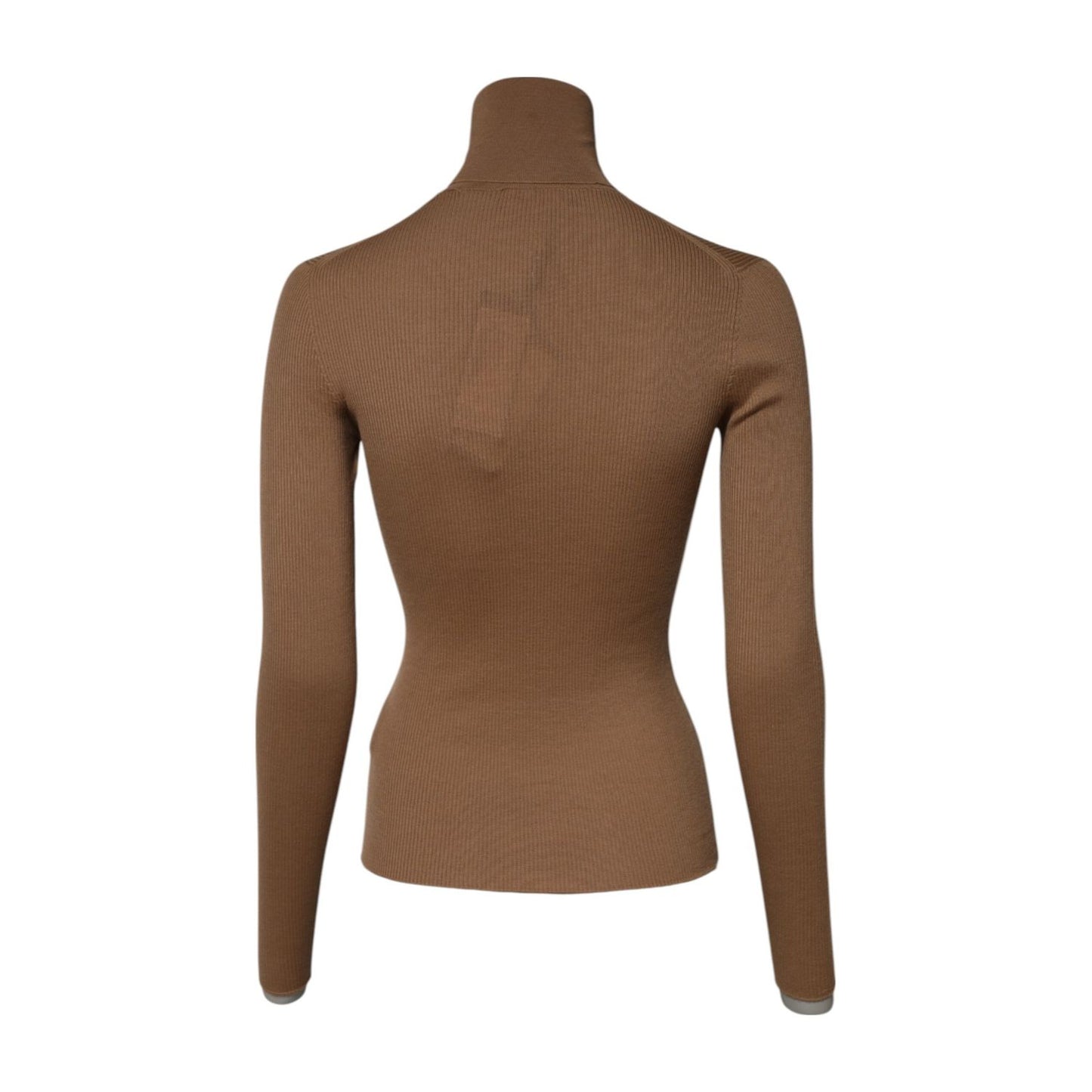 Dolce & Gabbana Brown Knit Long Sleeves Turtleneck Sweater Dolce & Gabbana