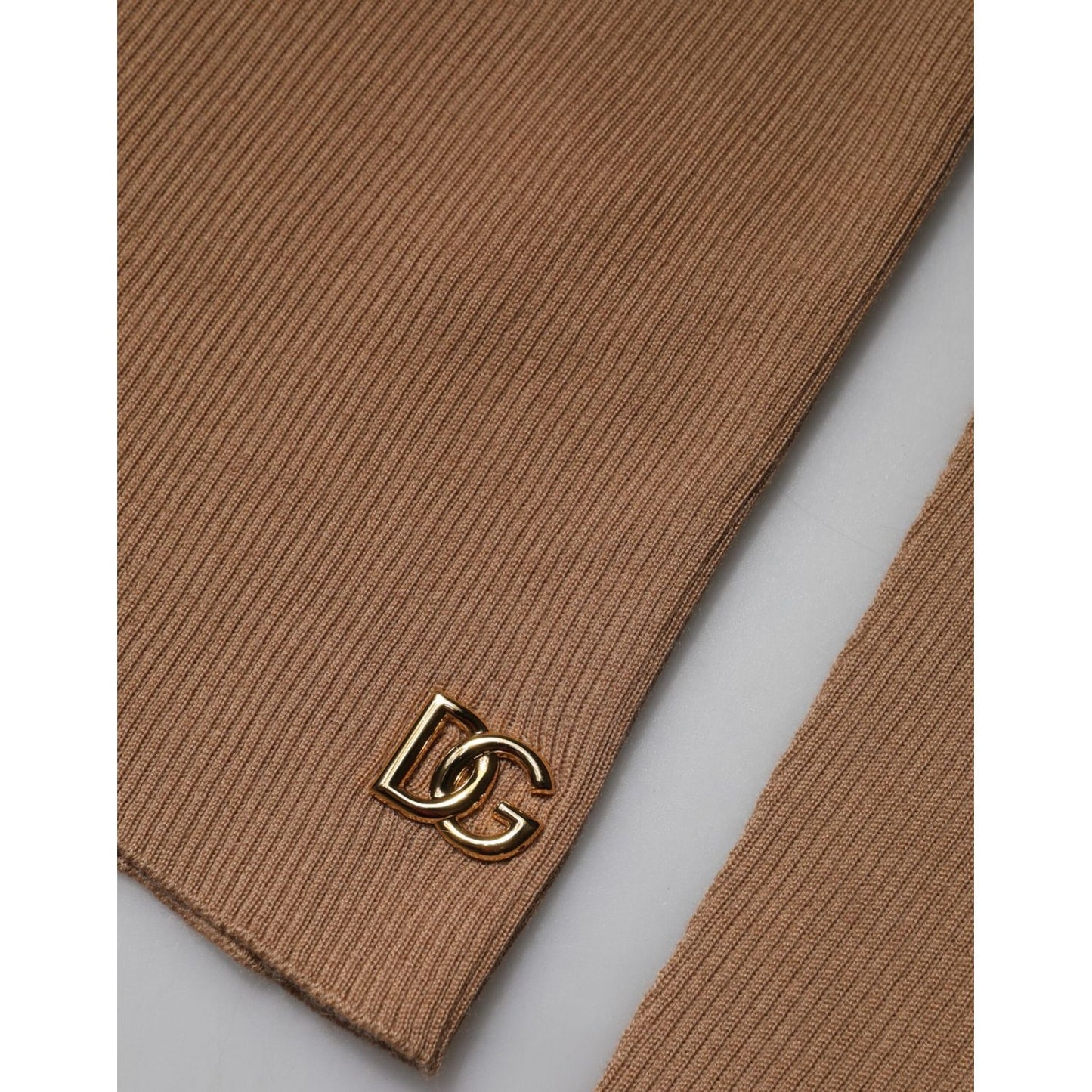 Dolce & Gabbana Brown Knit Long Sleeves Turtleneck Sweater Dolce & Gabbana