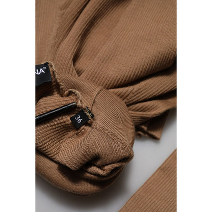 Dolce & Gabbana Brown Knit Long Sleeves Turtleneck Sweater Dolce & Gabbana