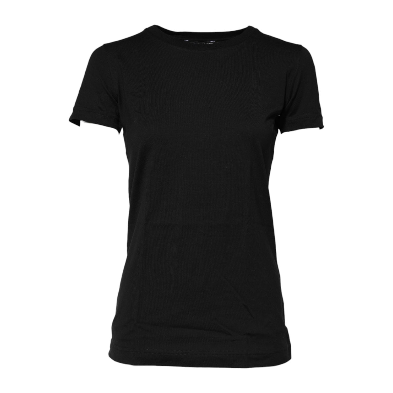 Dolce & Gabbana Black Short Sleeves Crew Neck Top T-shirt