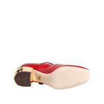 Dolce & Gabbana Red Leather DG Logo Heels Sandals Shoes LA12852-35.5