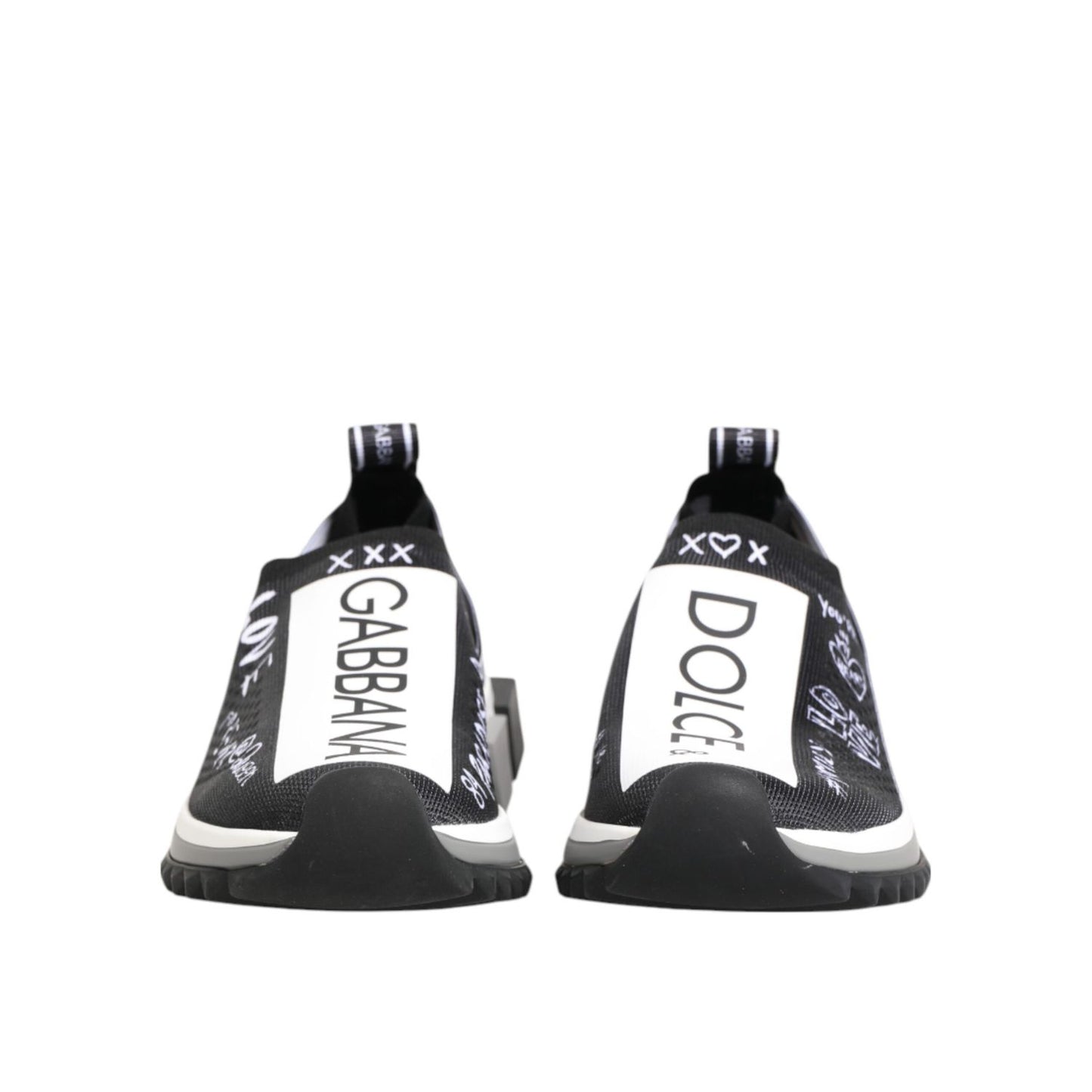 Dolce & Gabbana Black White Sorrento Low Top Sneakers Shoes Dolce & Gabbana