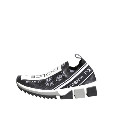 Dolce & Gabbana Black White Sorrento Low Top Sneakers Shoes Dolce & Gabbana