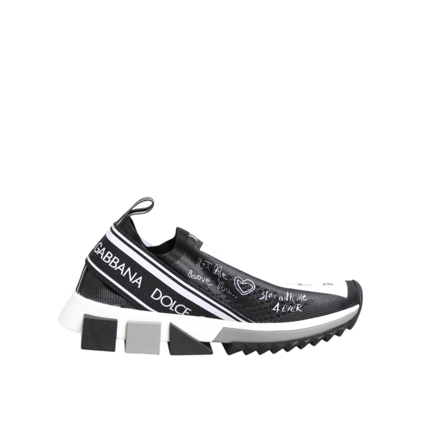 Dolce & Gabbana Black White Sorrento Low Top Sneakers Shoes Dolce & Gabbana