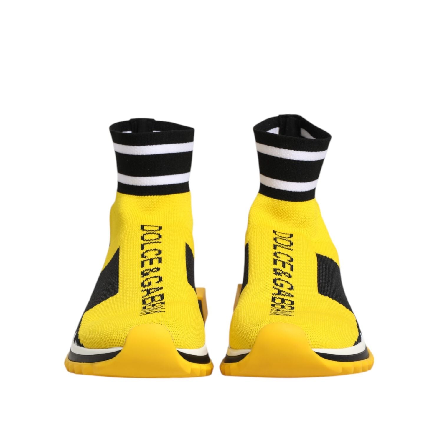 Dolce & Gabbana Yellow Black Sorrento Socks Sneakers Shoes