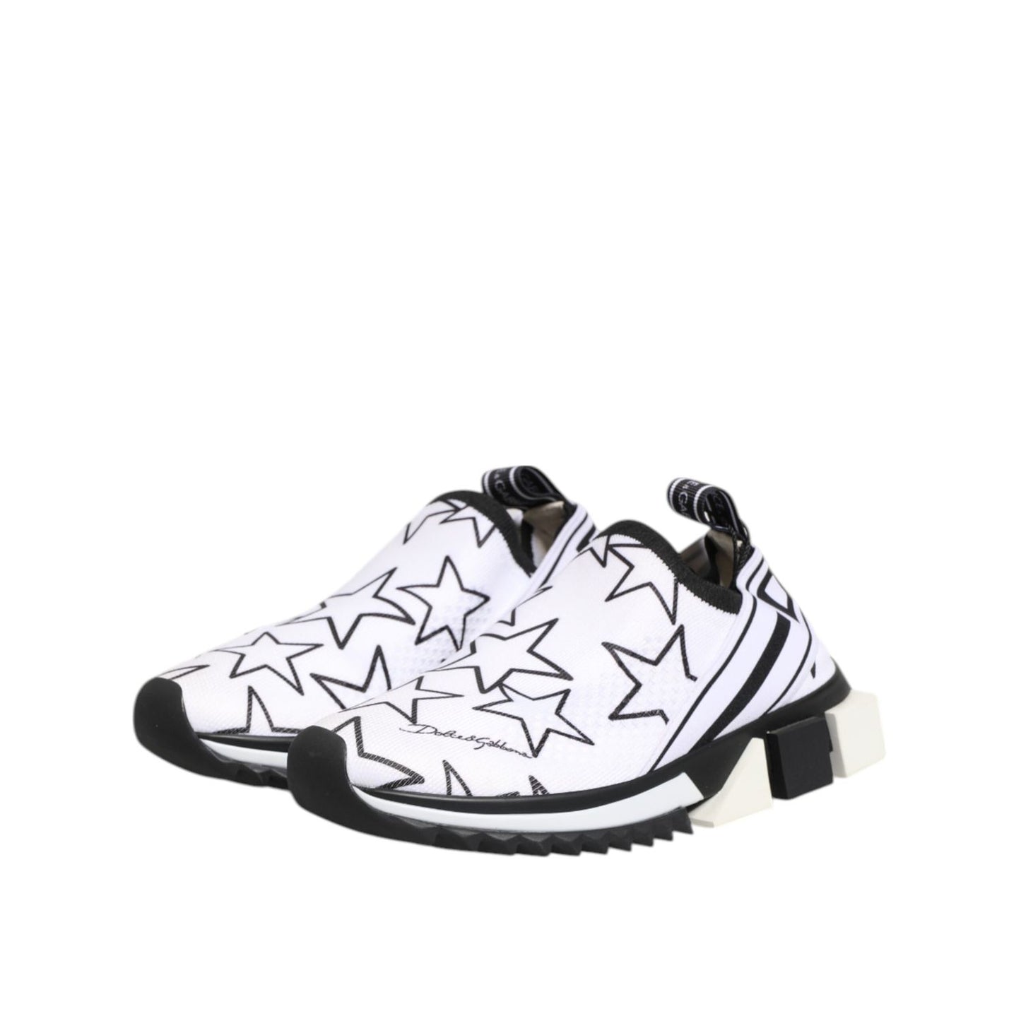 Dolce & Gabbana White Stars Sorrento Low Top Sneakers Shoes