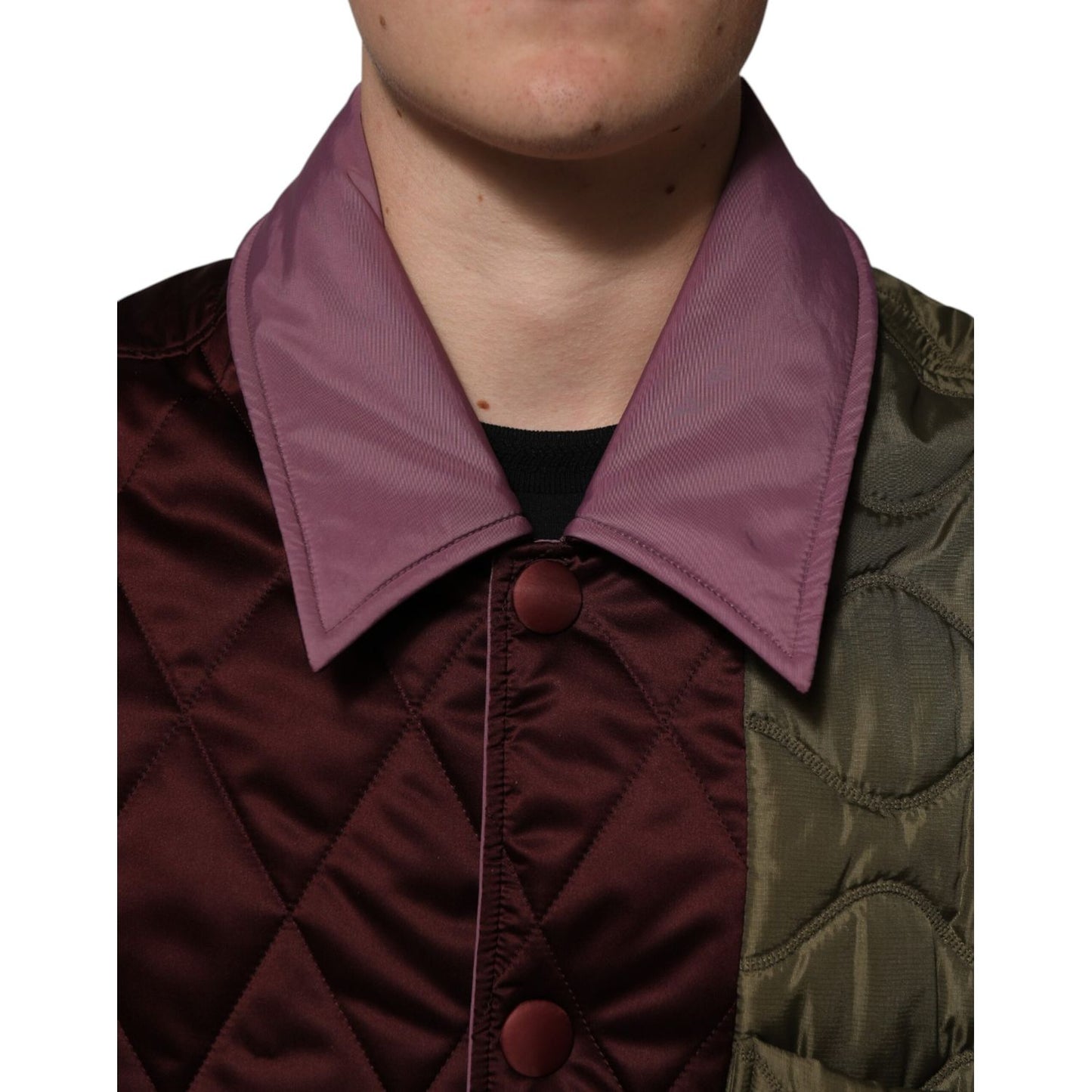 Dolce & Gabbana Multicolor Patchwork PolyesterQuilted Jacket