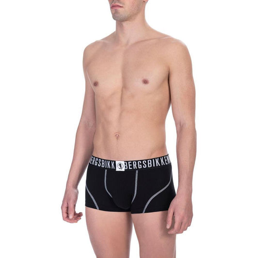 Bikkembergs Black Cotton Men's Trunk Underwear Twin Pack BI-21836-S