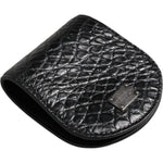 Dolce & Gabbana Black Exotic Skin Coin Condom Case Holder Pocket Wallet SMY10708