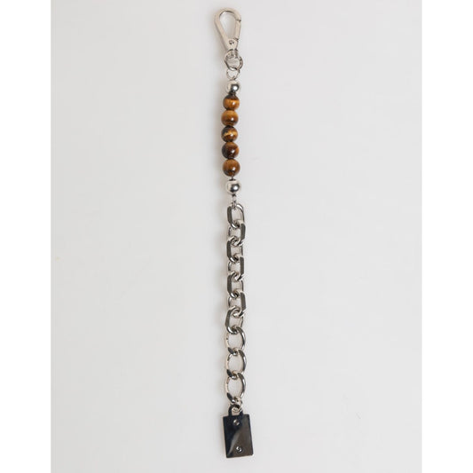 Dolce & Gabbana Silver Chain Brass Beaded Lobster Clasp Logo Men Bracelet SMY11079