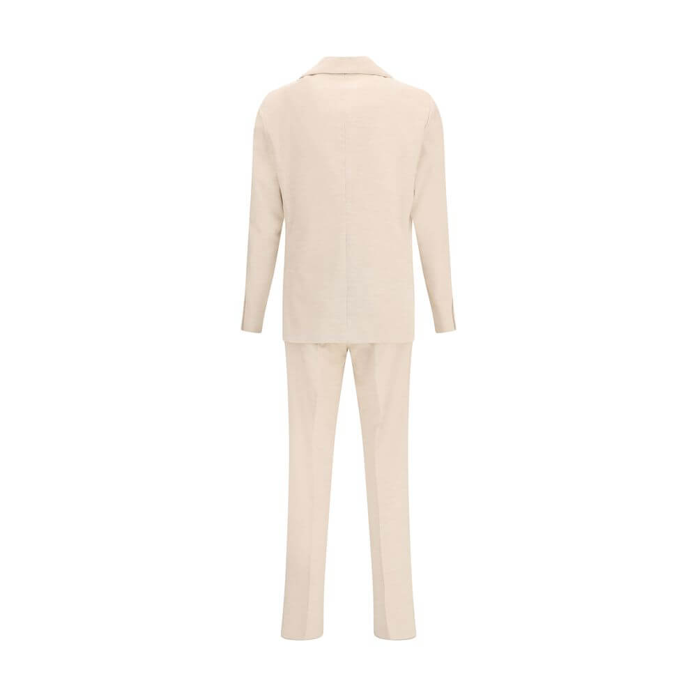 Lardini Beige Cotton Two-Piece Suit