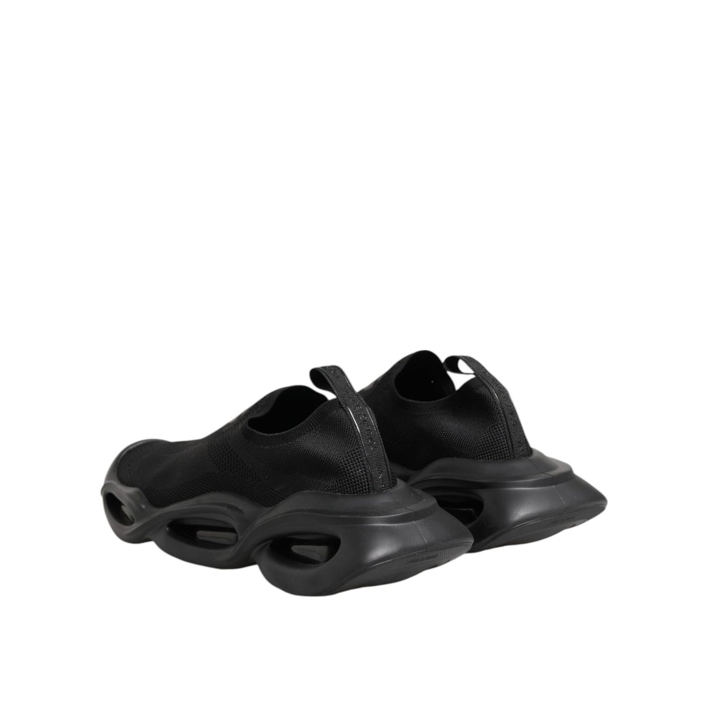 Dolce & Gabbana Black Slip On Wave Low Top Men Sneaker Shoes