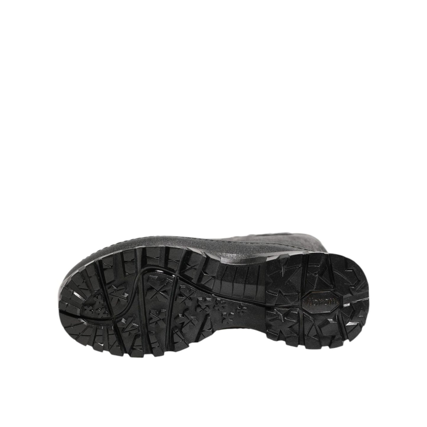 Dolce & Gabbana Metallic Black Pull On Rain Boots Men Shoes Dolce & Gabbana