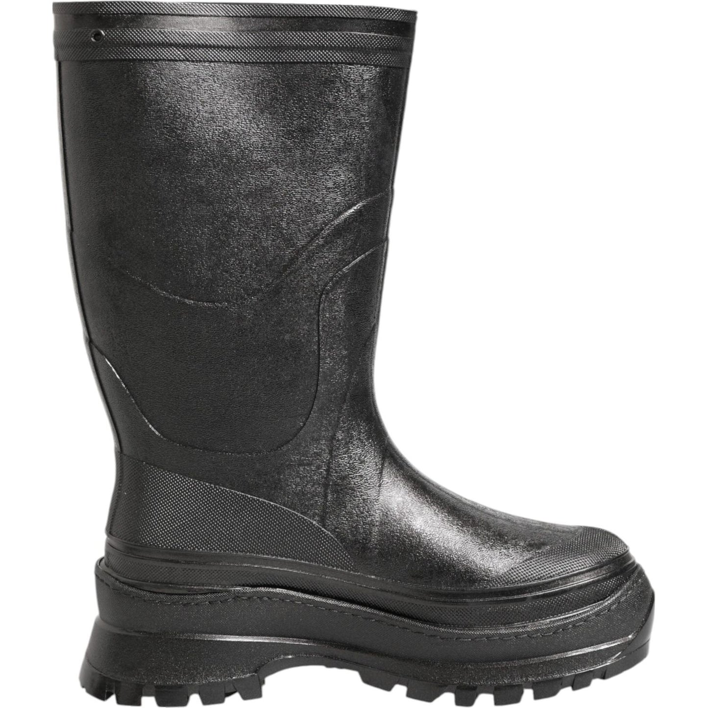 Dolce & Gabbana Metallic Black Pull On Rain Boots Men Shoes Dolce & Gabbana