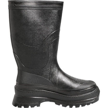 Dolce & Gabbana Metallic Black Pull On Rain Boots Men Shoes Dolce & Gabbana