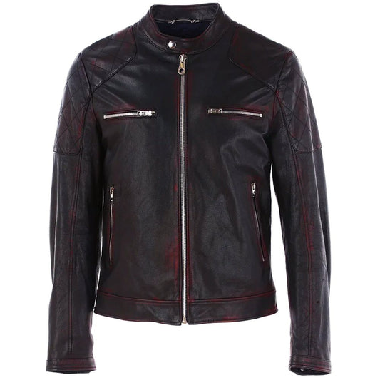 Dolce & Gabbana Black Goatskin Men Jacket