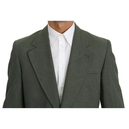 Romeo Gigli Green Linen Blazer One Piece Single Breasted Jacket