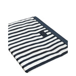 Dolce & Gabbana Black White Striped Logo Plaque Clutch Pouch Bag BAG4684