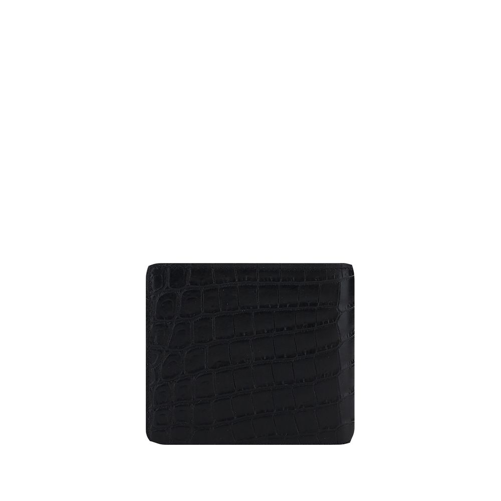 Saint Laurent Black Calf Leather Bos Taurus Wallet