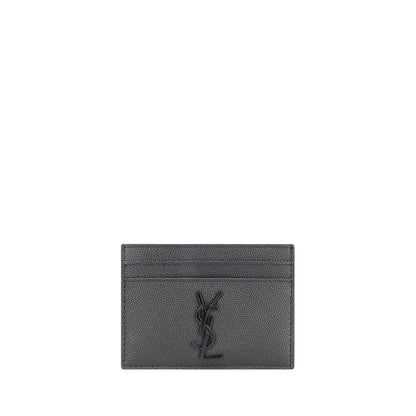 Saint Laurent Gray Calf Leather Bos Taurus Wallet