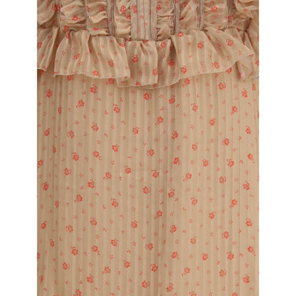 Kristina Ti Multicolor Silk Long Dress