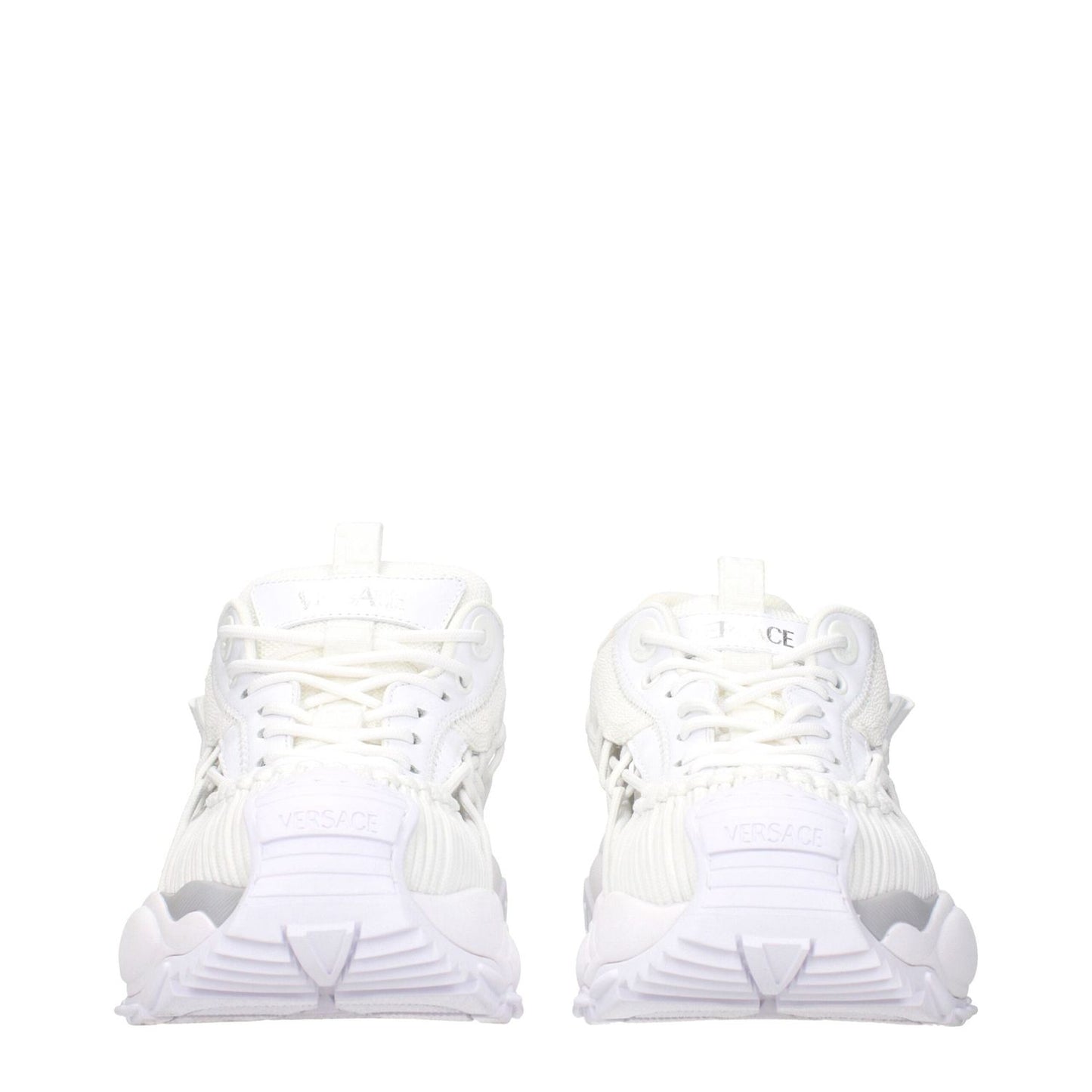 Versace White Leather Athletic Sneakers VE-15248521167113-EU39/US6