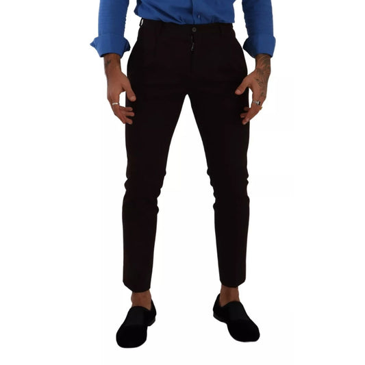 Dolce & Gabbana Bordeaux Cotton Stretch Skinny Trouser