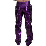 Dolce & Gabbana Purple Metallic Nylon Straight Trouser Pants PAN74277-46