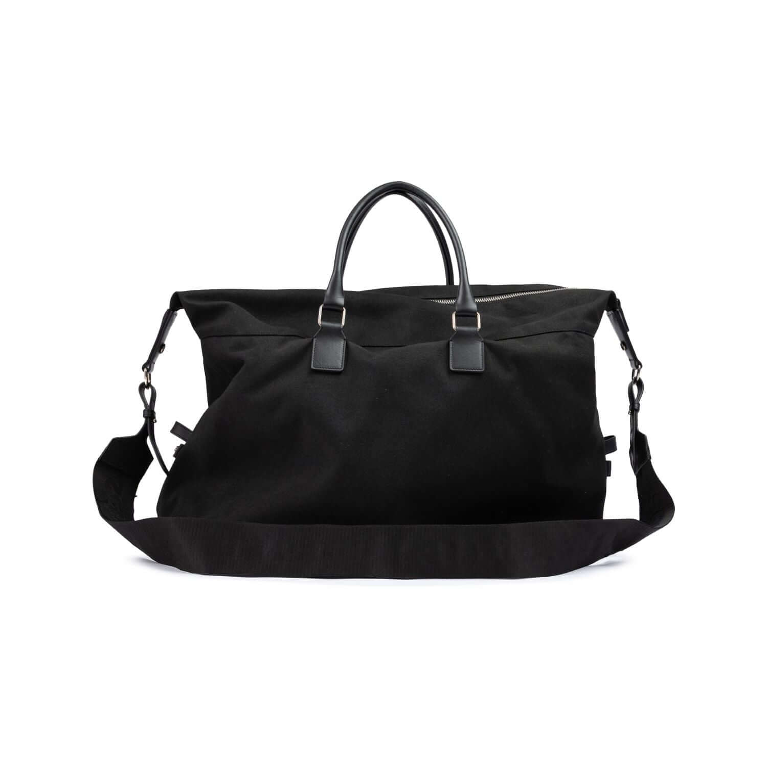 Front view with bag zipped and handles upright.