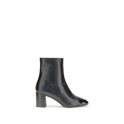 Carel Paris Black Leather Ankle Boots
