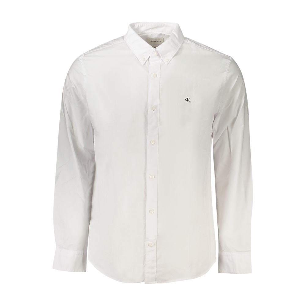 Calvin Klein White Cotton Men Shirt