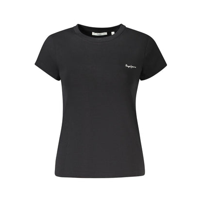 Pepe Jeans Black Cotton T-Shirt