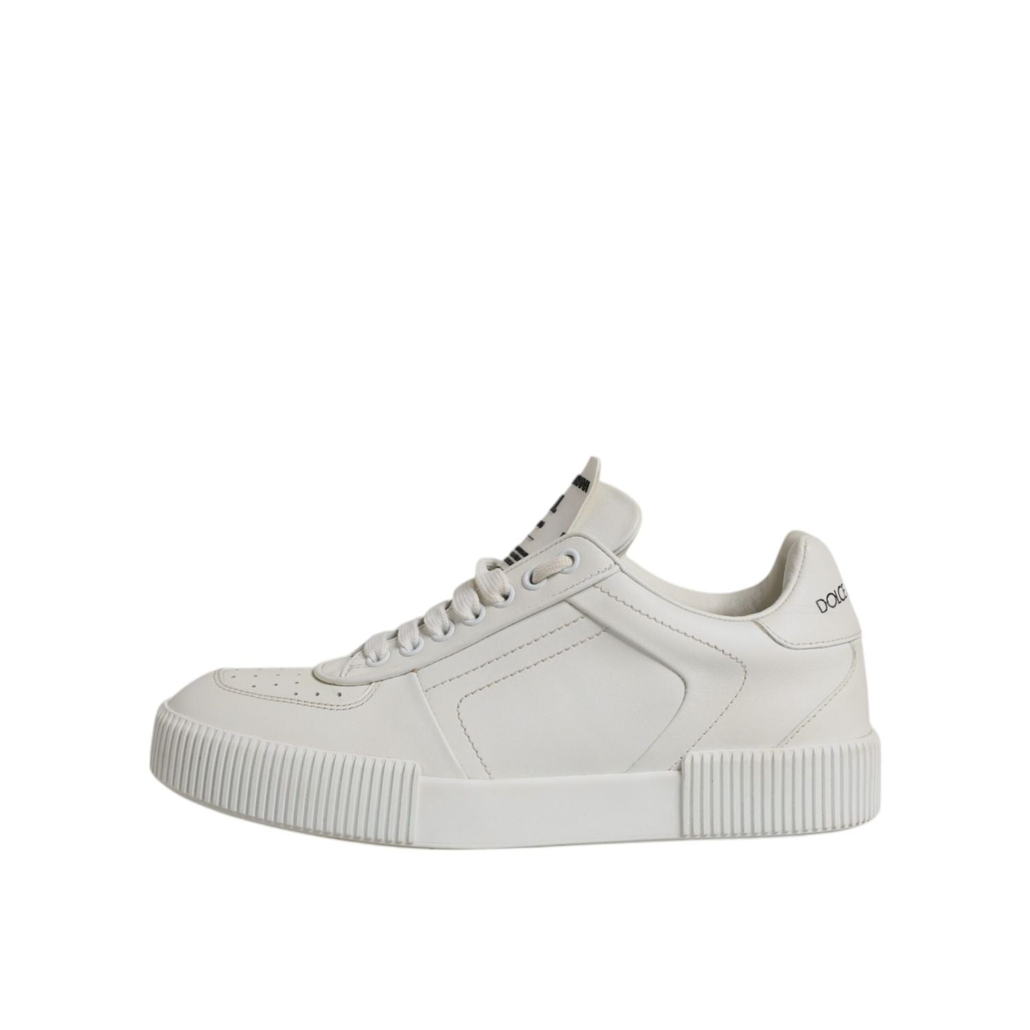 Dolce & Gabbana White Miami Leather Low Top Sneakers Shoes