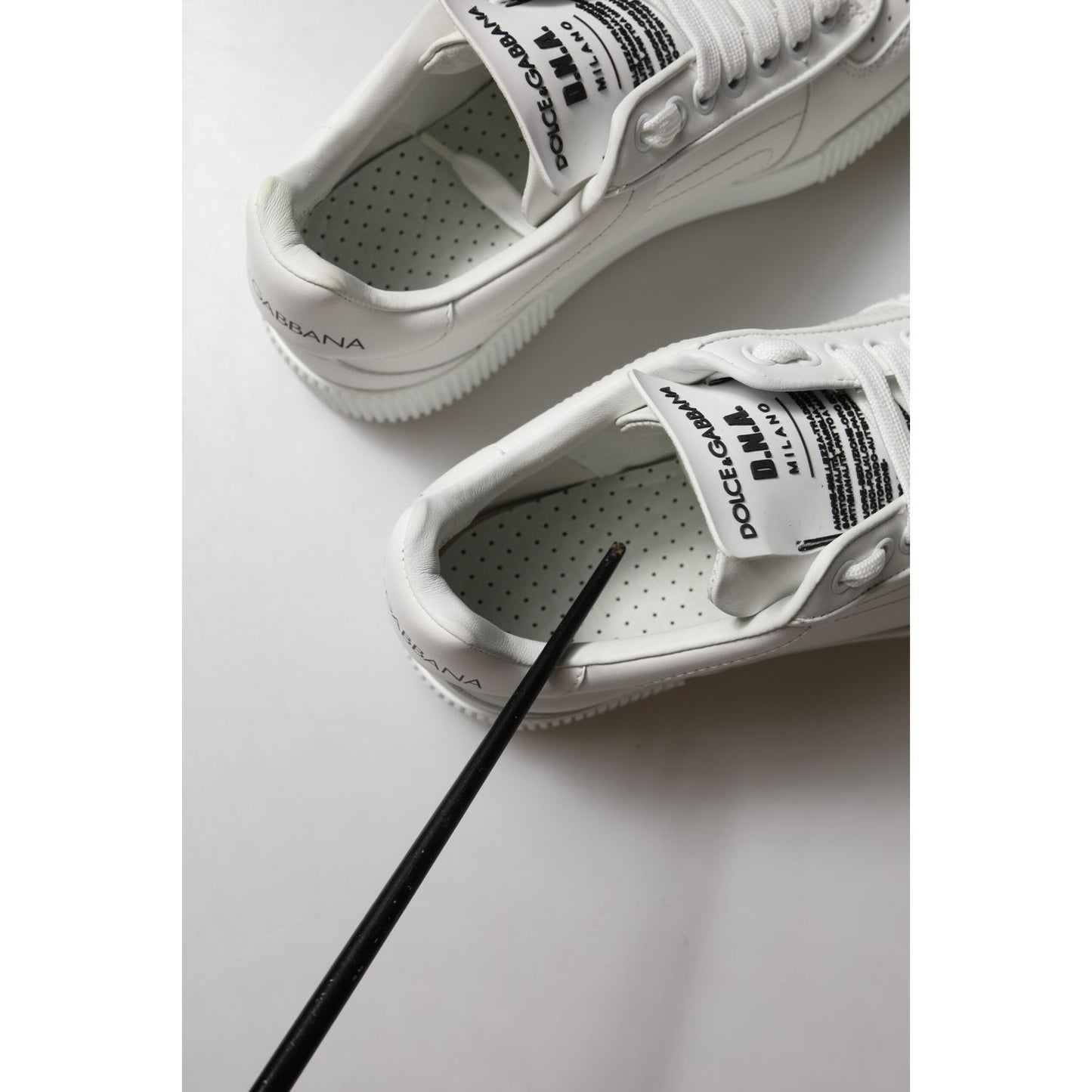 Dolce & Gabbana White Miami Leather Low Top Sneakers Shoes