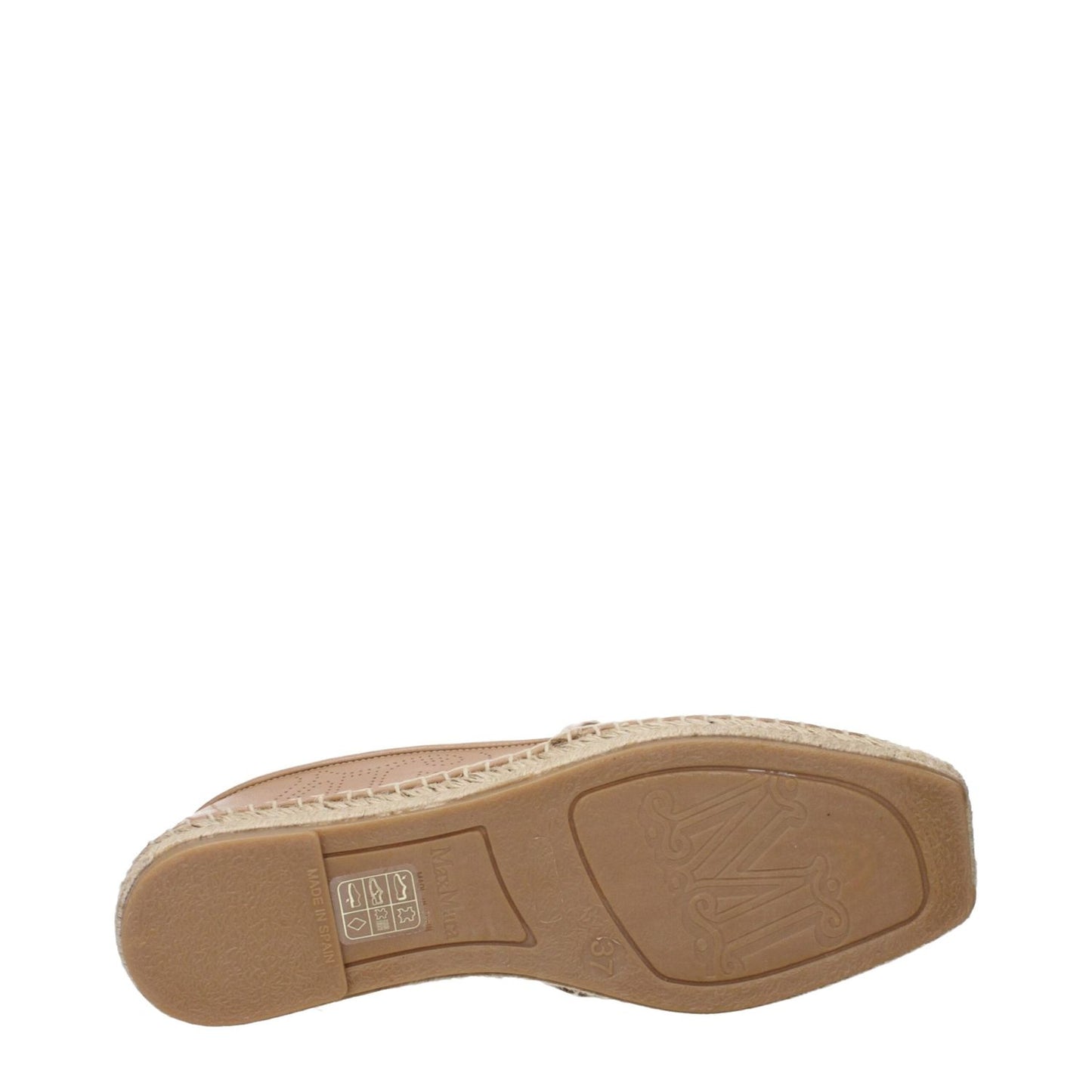 Max Mara Brown Leather Espadrilles MA-15261709467913-EU37/US7